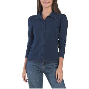 CYRUS Long Puff Sleeve Button Down Shirt